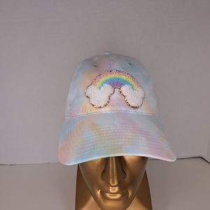 Tie Dye Adjustable Baseball Cap Hat With Mickey Rainbow Patch HB2